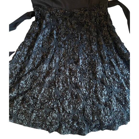 Alex Evenings Blk Dress 3/4 Sleeves Sequins Lace patassimenterie Women's Size 18 - Picture 16 of 16